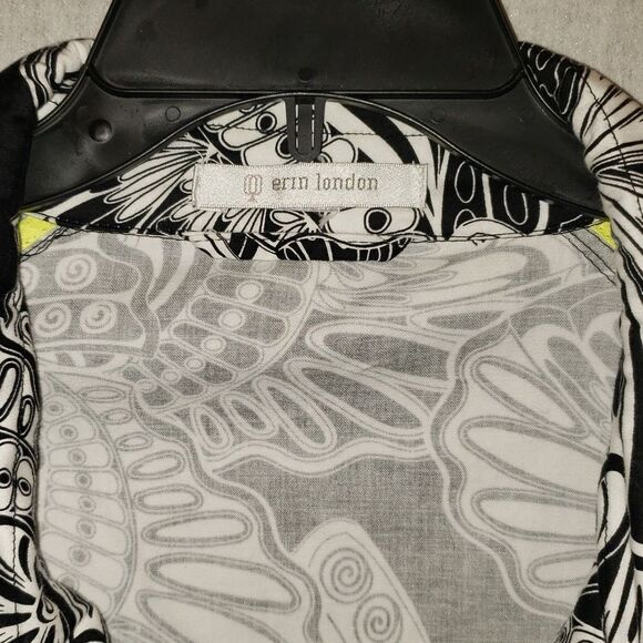 ERIN LONDON Black/White Designer Zip Up Jacket - Picture 6 of 12